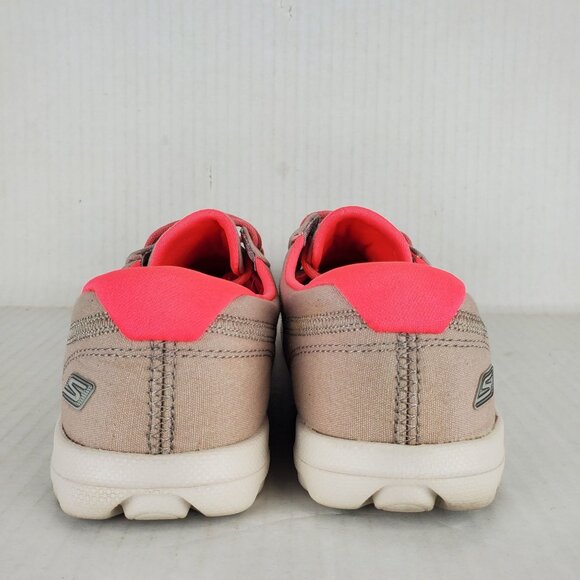 Skechers On The Go Goga Mat 13779 Women's Beige Pink Fabric Resalyte Loafers 7 - Picture 5 of 9